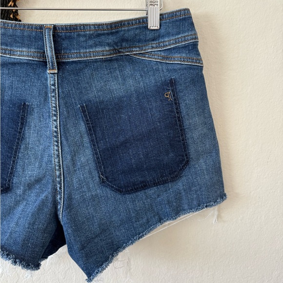 Anthropologie Pilcro Mid Rise Micro Cutoff Denim Shorts SZ 29 - Picture 12 of 16